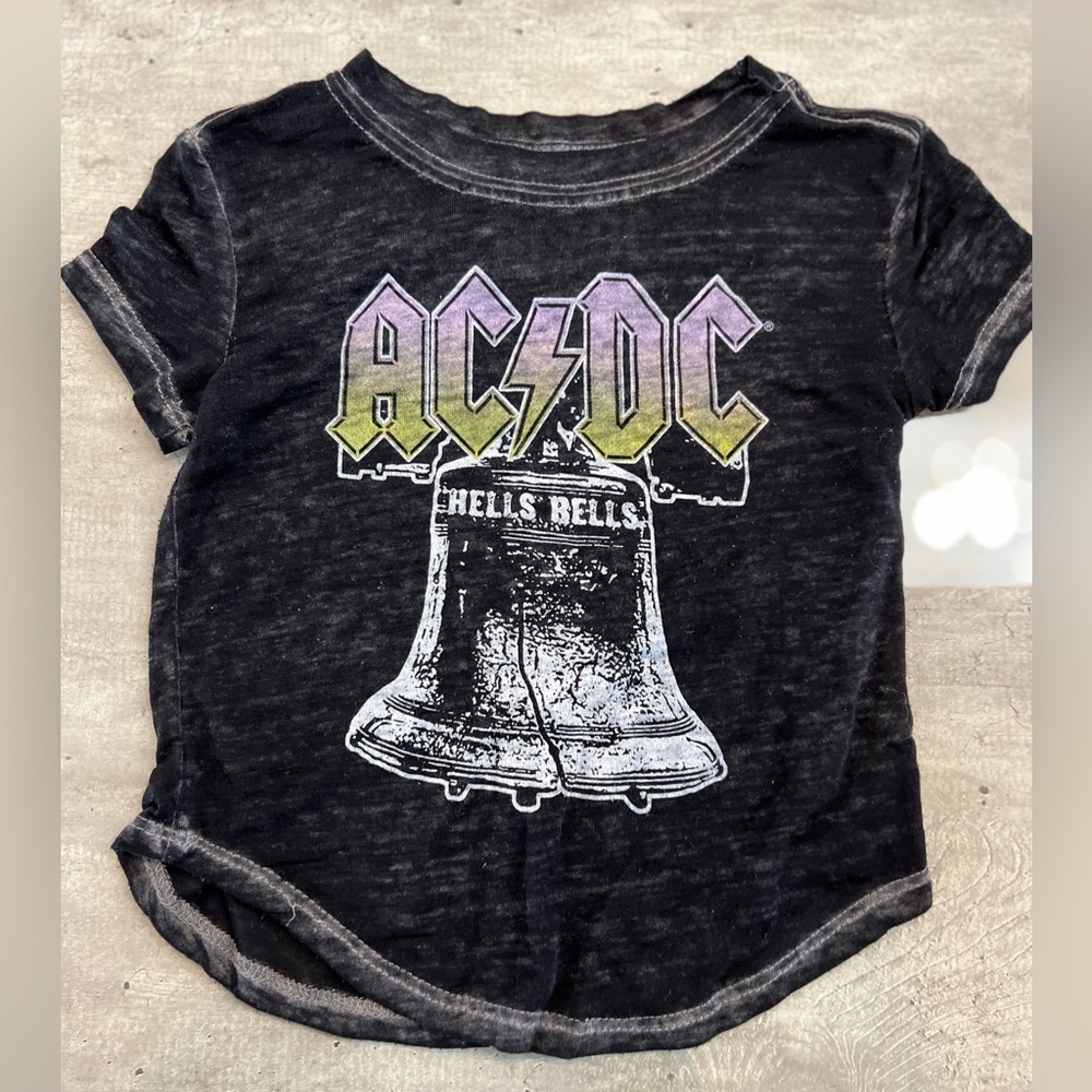 AC/DC black burn out shirt 18 months never worn